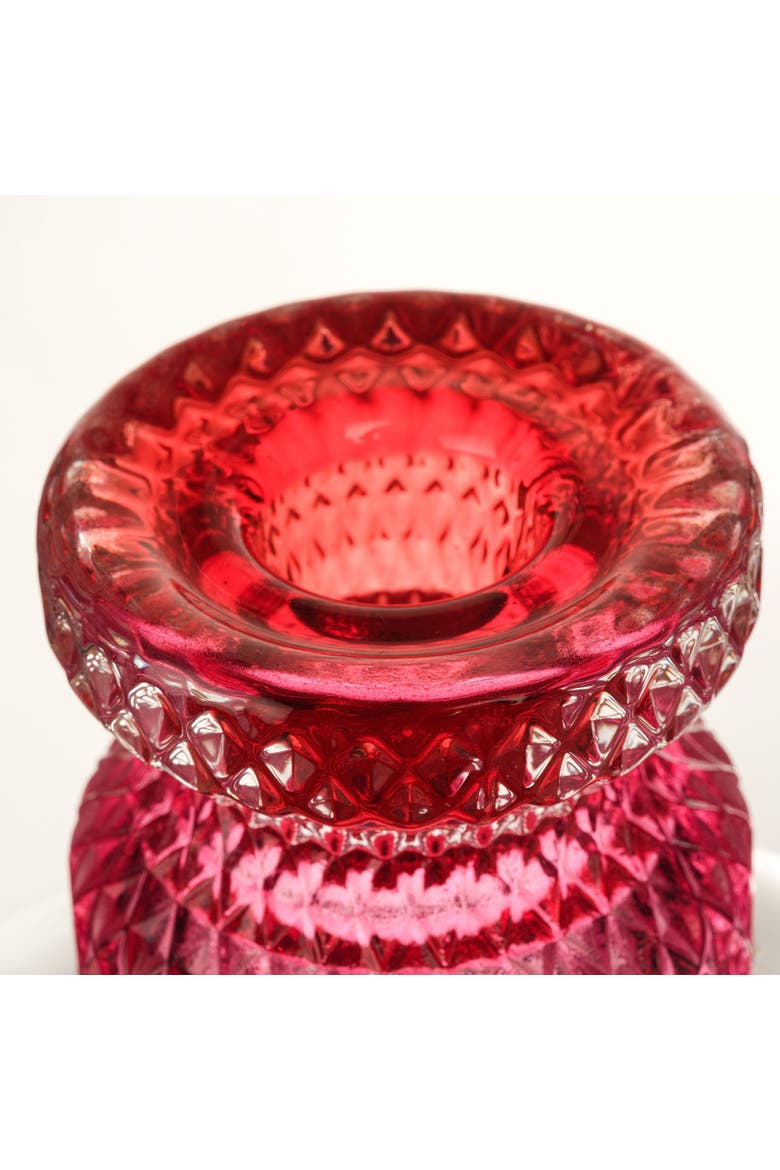 Glass Round Candle Holder and Decorative Object 3 Pcs Set, Alternate, color, Multicolor