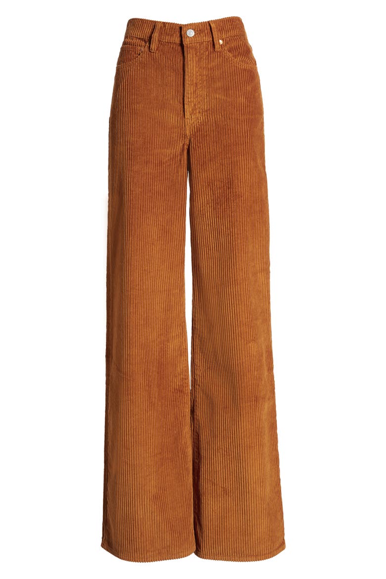 Levi's® Ribcage Wide Leg Corduroy Pants, Alternate, color, CARAMEL CAFE PLUSH CORD