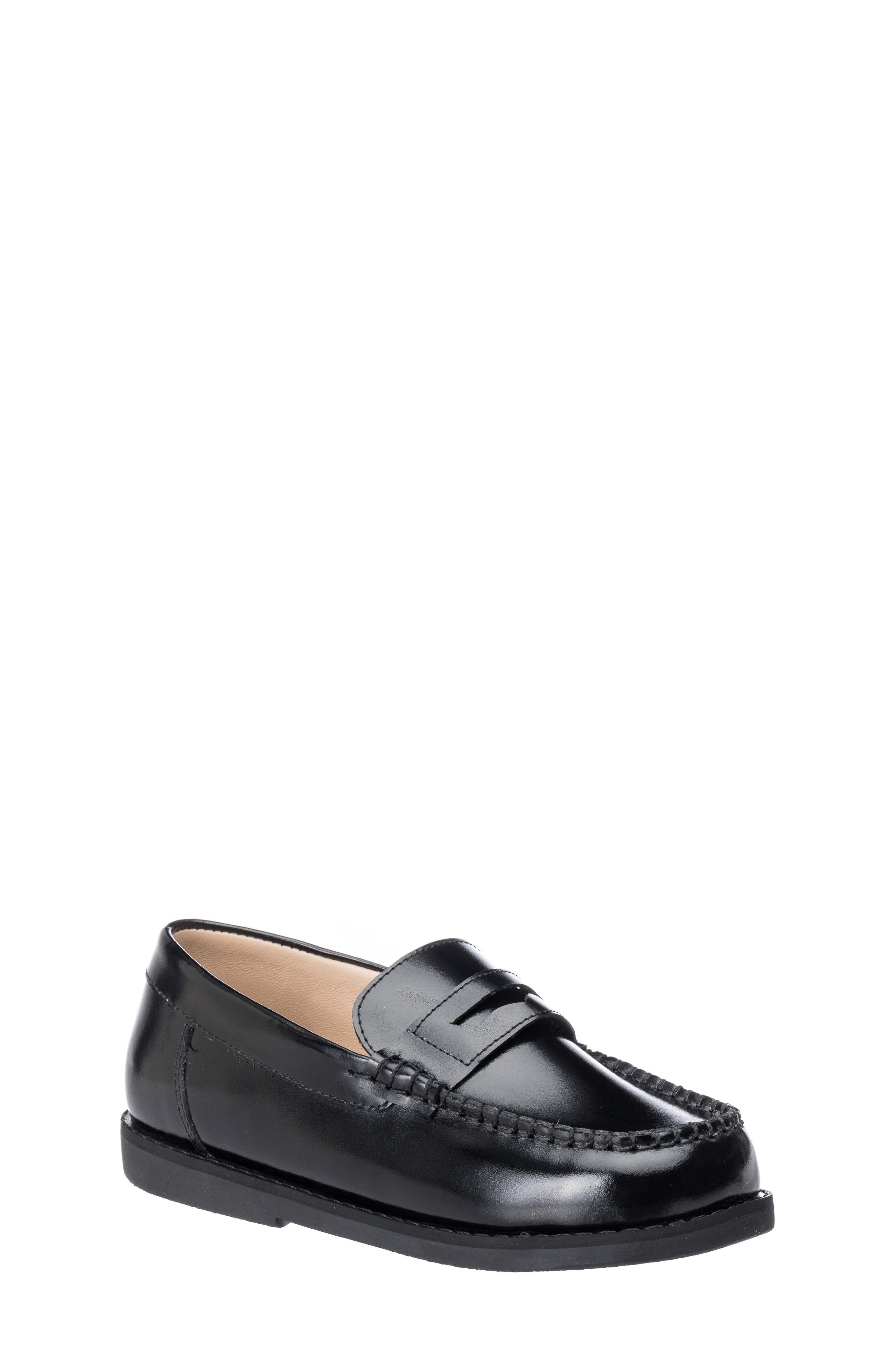 Elephantito Scholar Penny Loafer, Main, color, Black
