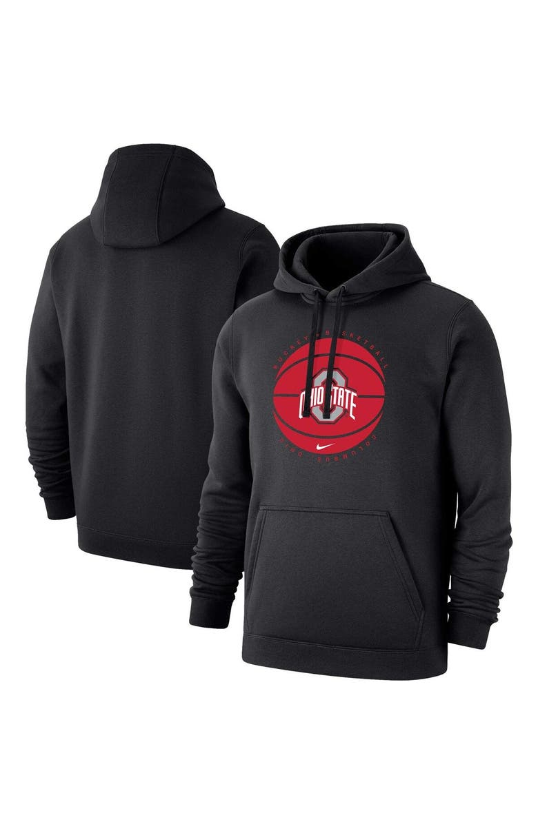 Nike Men's Nike Black Ohio State Buckeyes Basketball Pullover Hoodie, Main, color, Black