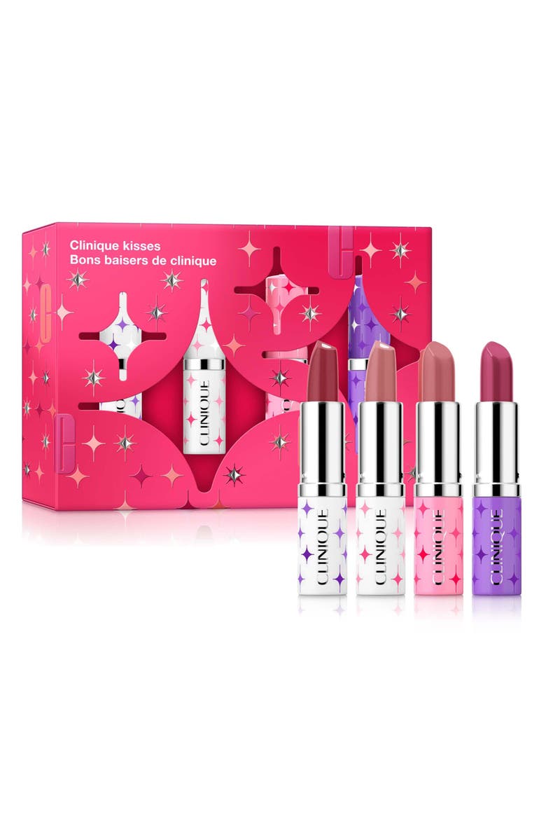 Clinique Kisses: Hydrating Longwear Lipstick Gift Set $108 Value, Main, color, 