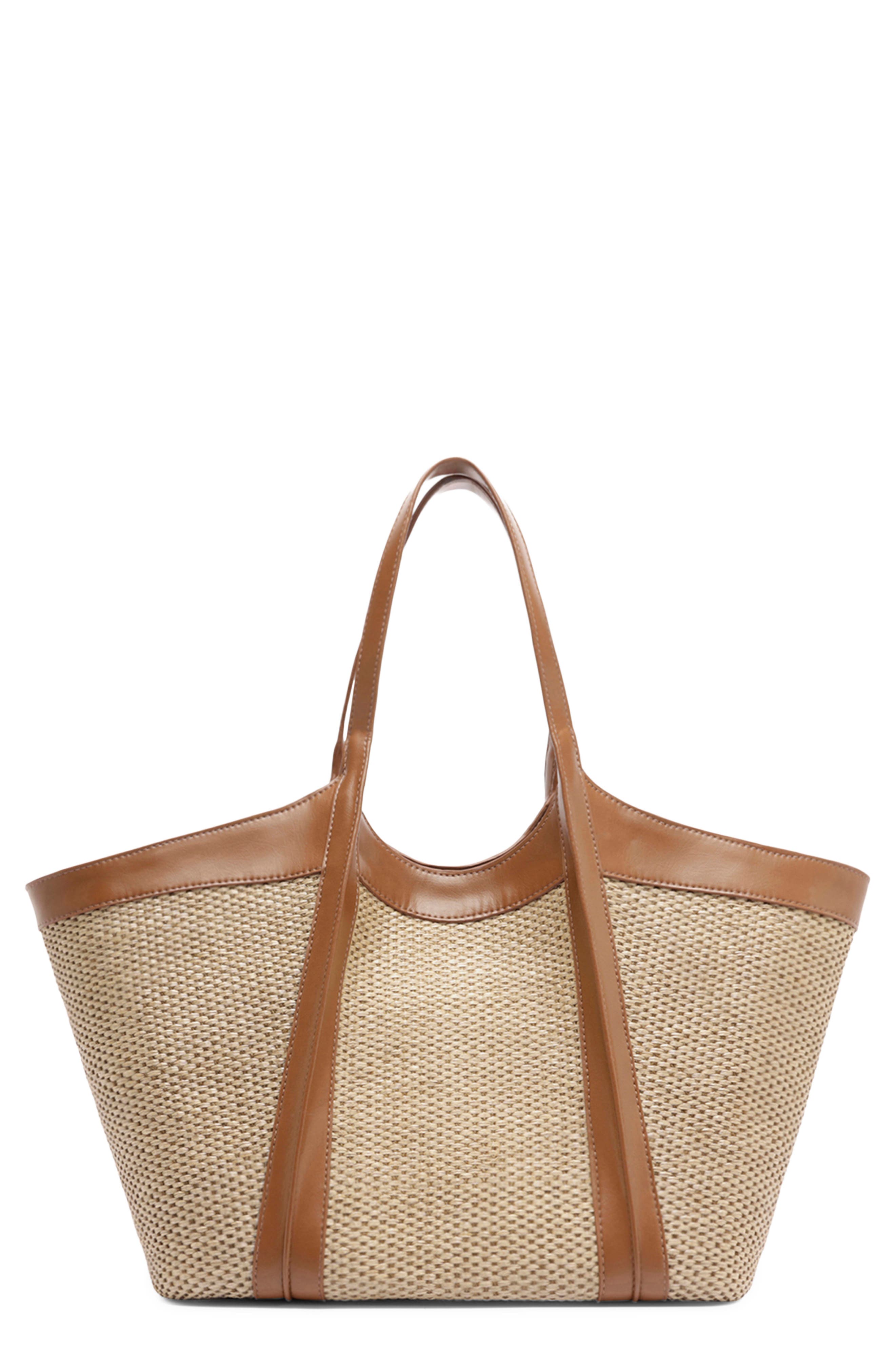 Arezzo Large Liana Shopper Bag, Main, color, Soul Natural/ Natural