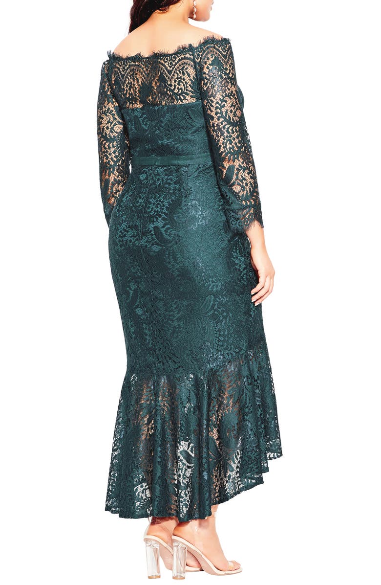 City Chic Estella Off the Shoulder Dress, Alternate, color, 