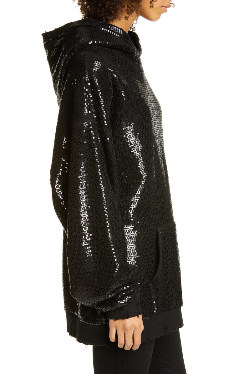 R13 Sequin Hoodie, Alternate, color, 