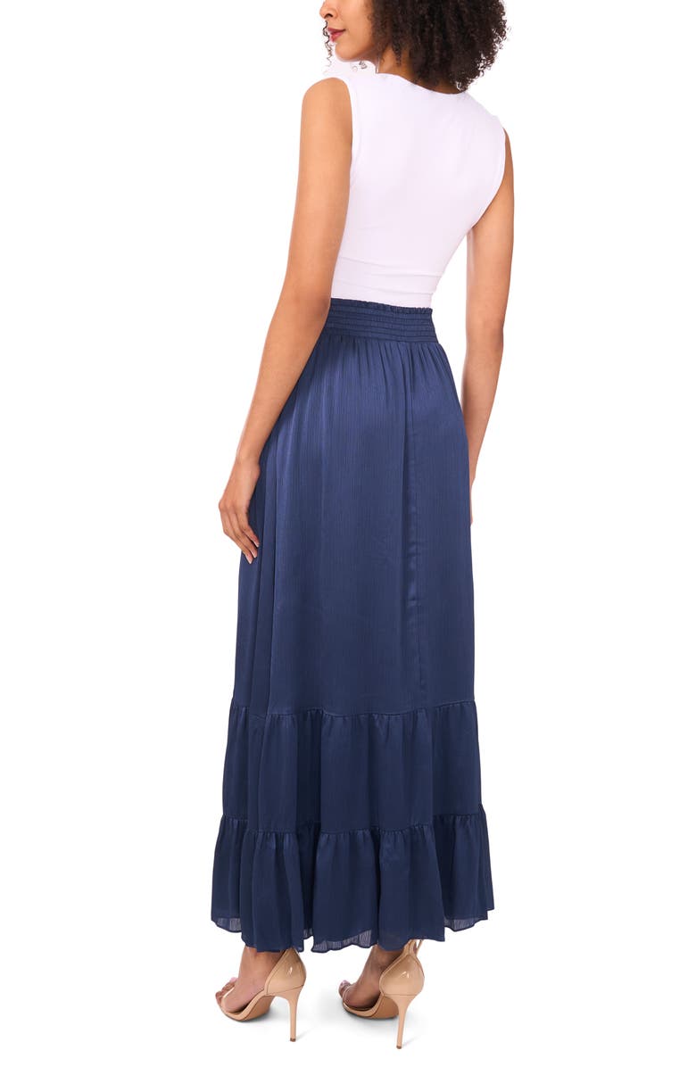 Vince Camuto Tiered Maxi Skirt, Alternate, color, Swift Seas