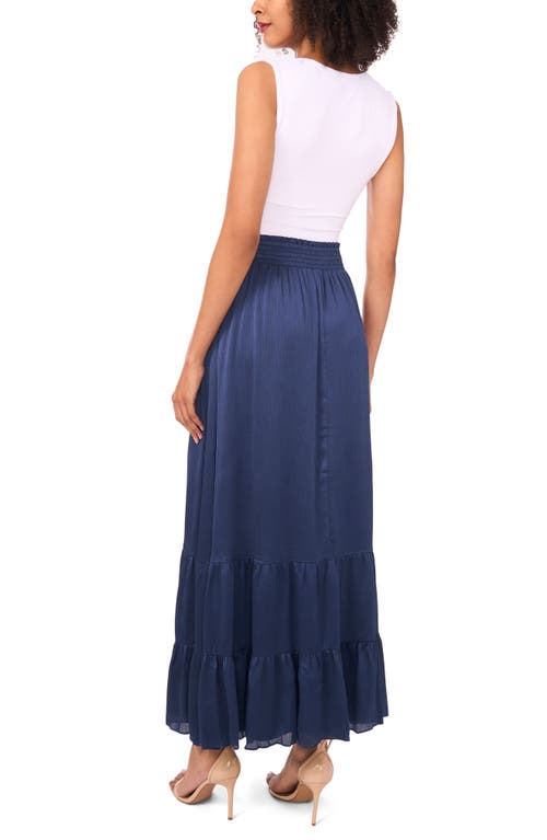 Vince Camuto Tiered Maxi Skirt In Blue