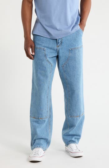 パンツ Carhartt Double Knee Denim Painter Pants Carhartt Work In Progress: Blue Brandon Double Knee Jeans | SSENSE