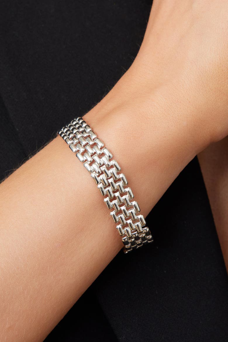 The Panther Bracelet in Sterling Silver, Alternate, color, Silver