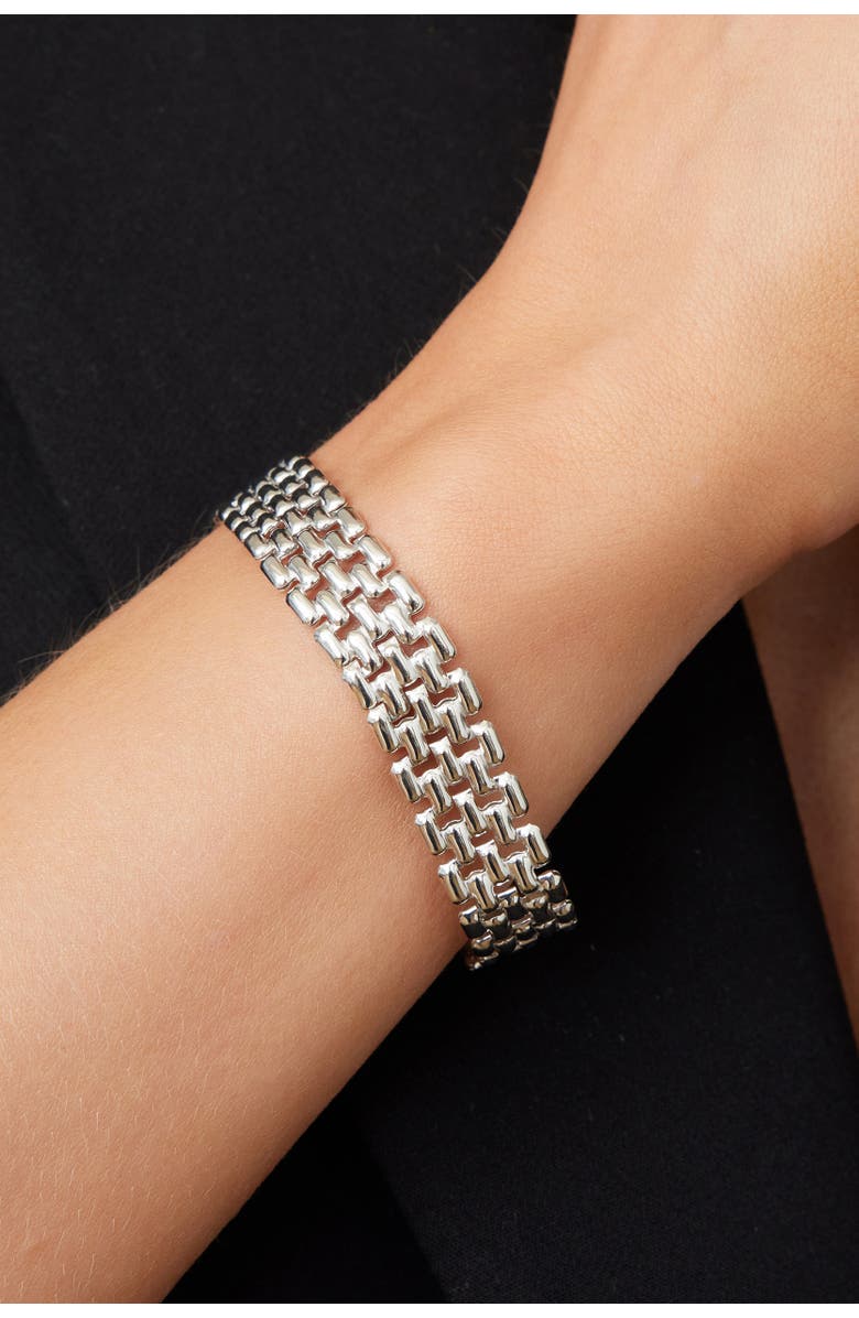 Oradina The Panther Bracelet in Sterling Silver, Alternate, color, Silver