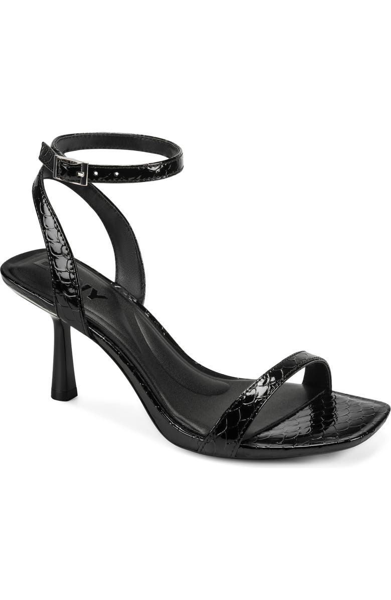 DKNY Noland Ankle Strap Sandal, Main, color, Black