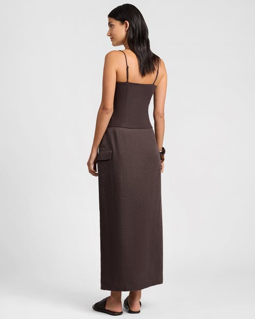 Onia Linen Utility Wrap Maxi Skirt In Brown