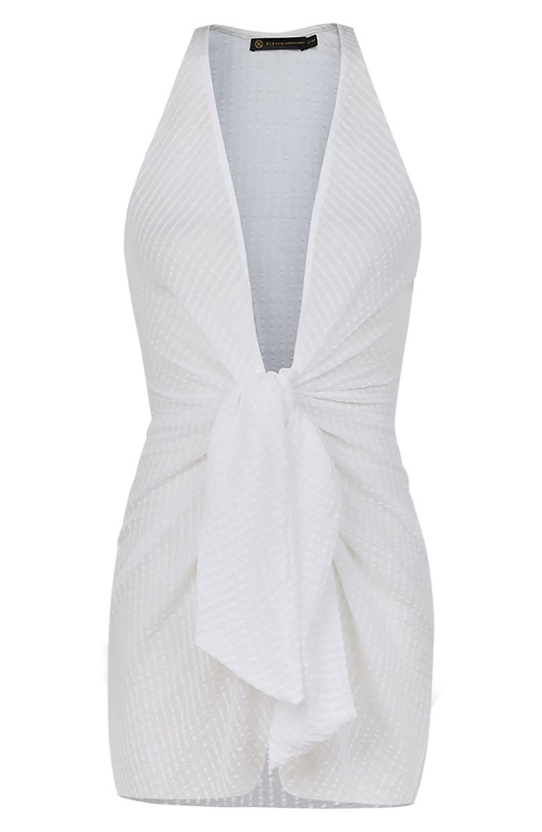 ViX Paula Hermanny Mita Cover-Up Minidress, Alternate, color, Off White