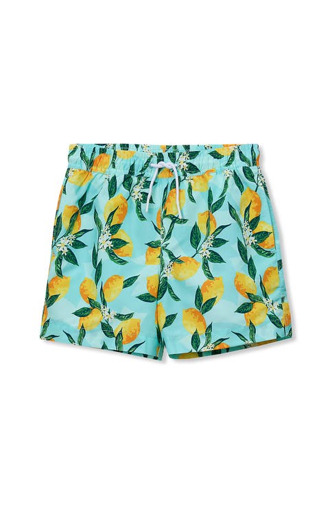Boys Print Swim Trunks