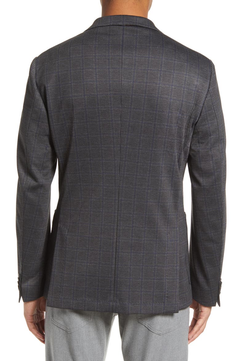 Hanry Slim Fit Plaid Sport Coat, Alternate, color, BLACK