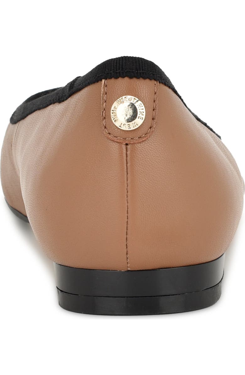 Nine West Ollin 9x9 Cap Toe Flat, Alternate, color, Light Brown 230