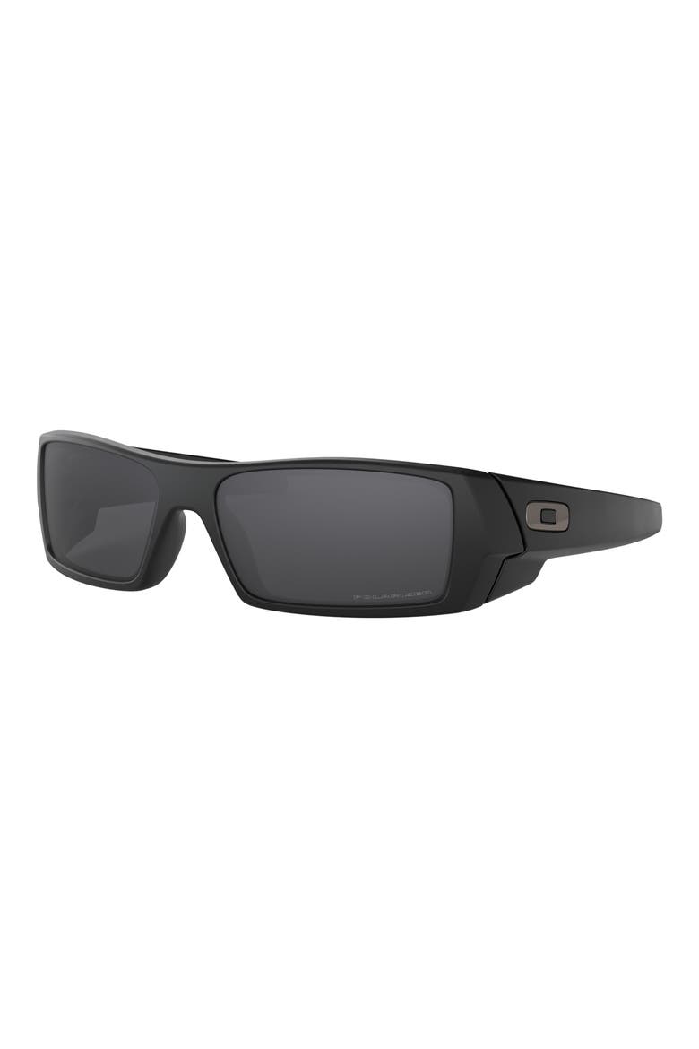 Gascan® 60mm Polarized Rectangular Sunglasses, Alternate, color, BLACK