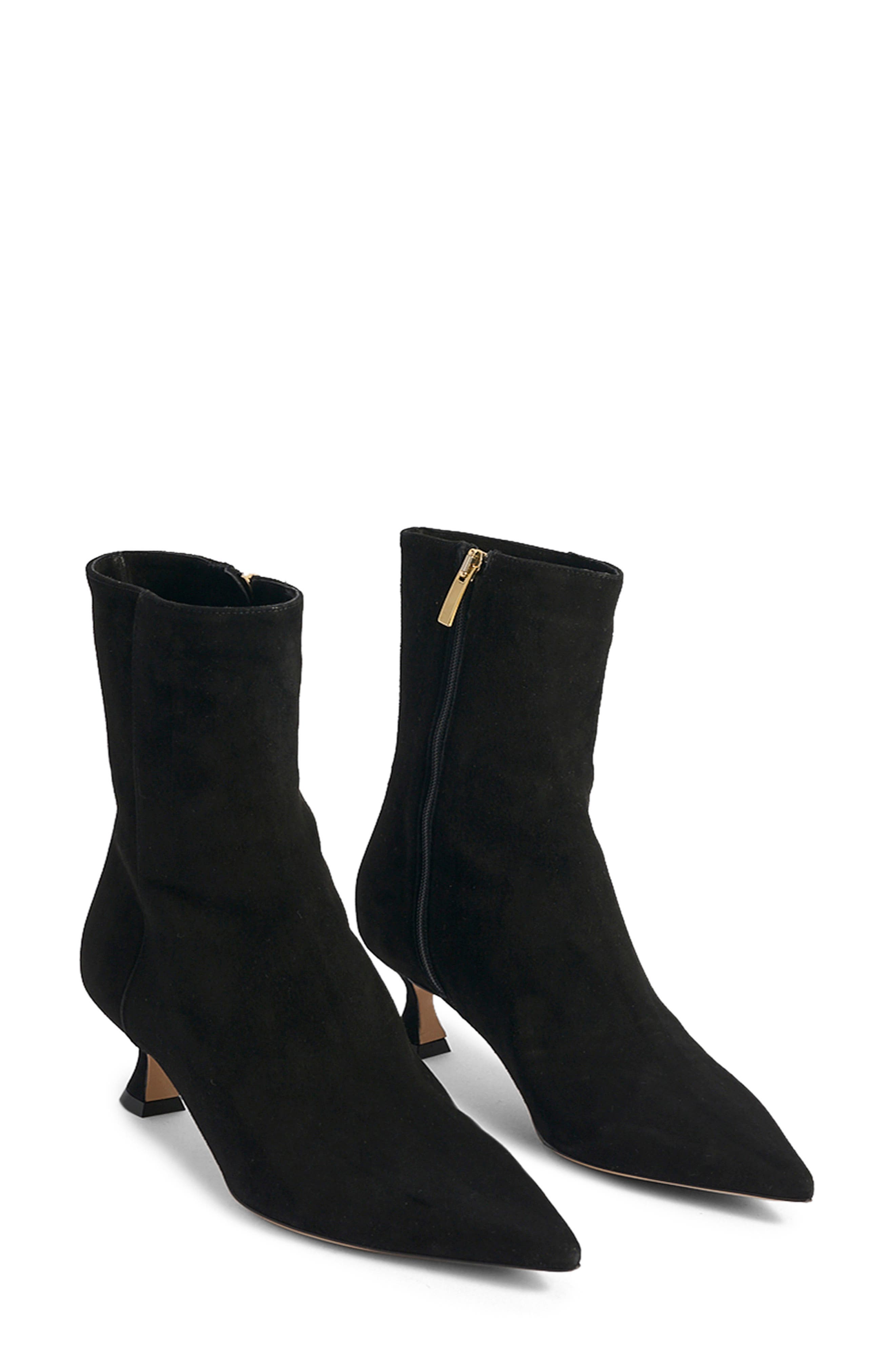 MARION PARKE Audra Pointed Toe Kitten Heel Bootie, Main, color, 