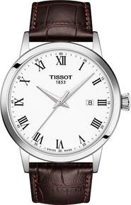 Tissot Classic Dream Leather Strap Watch, 42mm