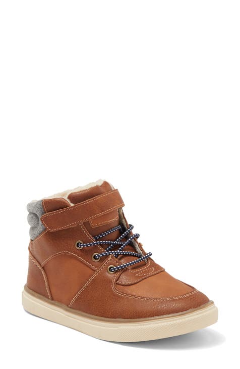 Kids' Jad Cozy Faux Shearling Lined High Top Sneaker (Walker & Toddler)