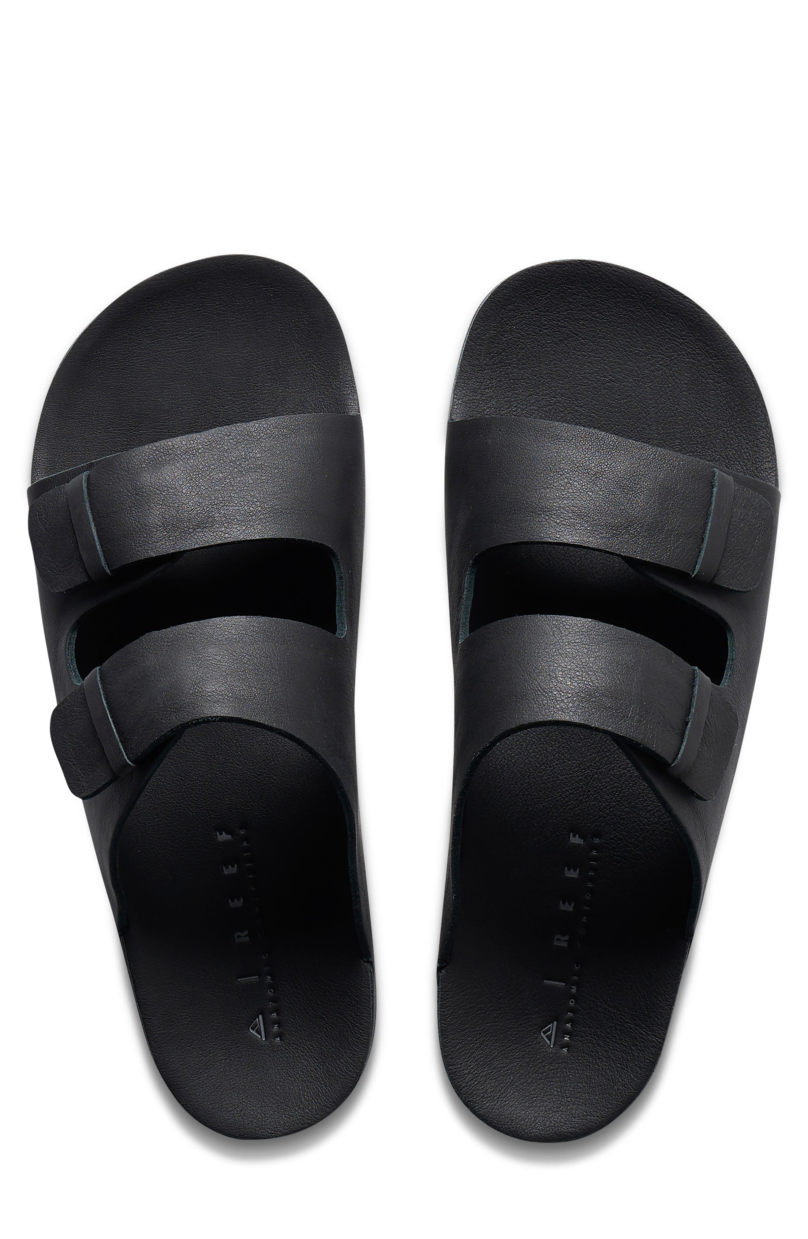 Reef Ojai Two-Bar Slide Sandal, Alternate, color, Black