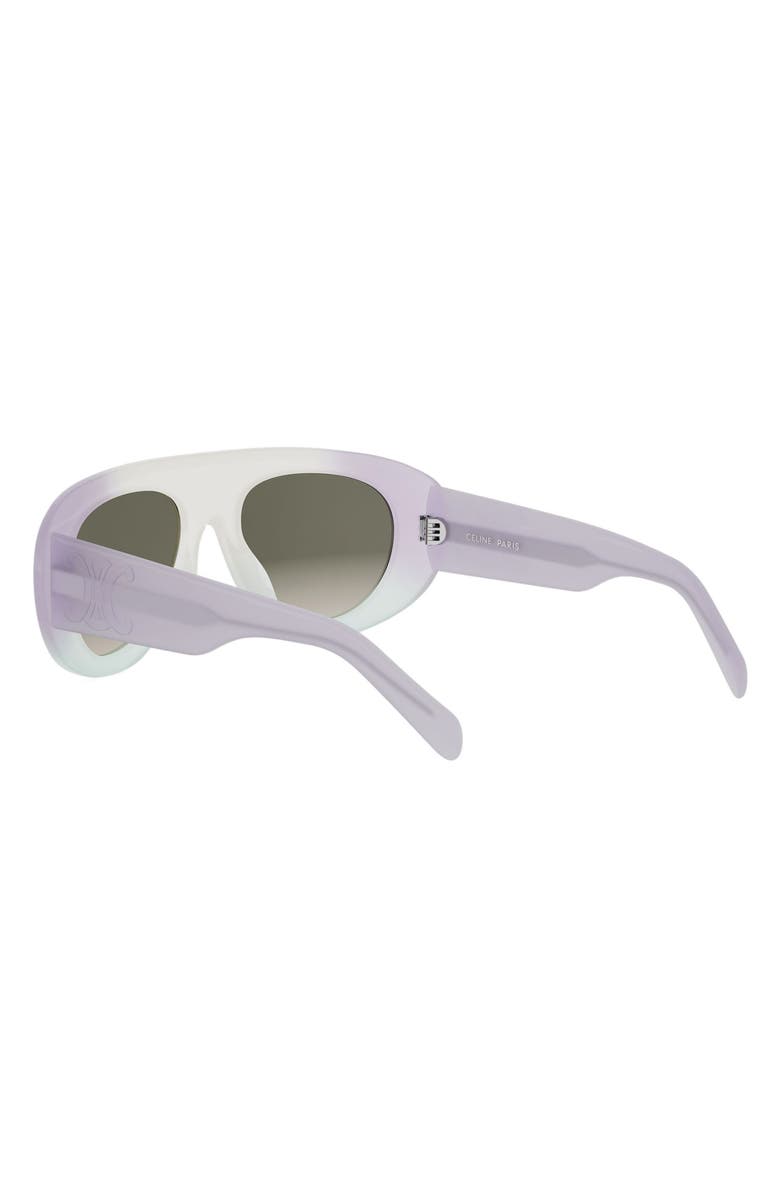 CELINE Triomphe Stamp 57mm Pilot Sunglasses, Alternate, color, Lilac/ Other / Gradient Brown