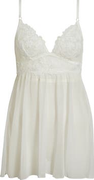 KILO BRAVA Lace & Mesh Babydoll Chemise