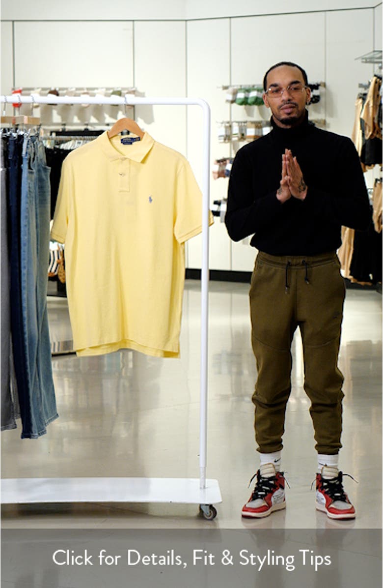 Classic Fit Solid Yellow Cotton Piqué Polo, sales video thumbnail