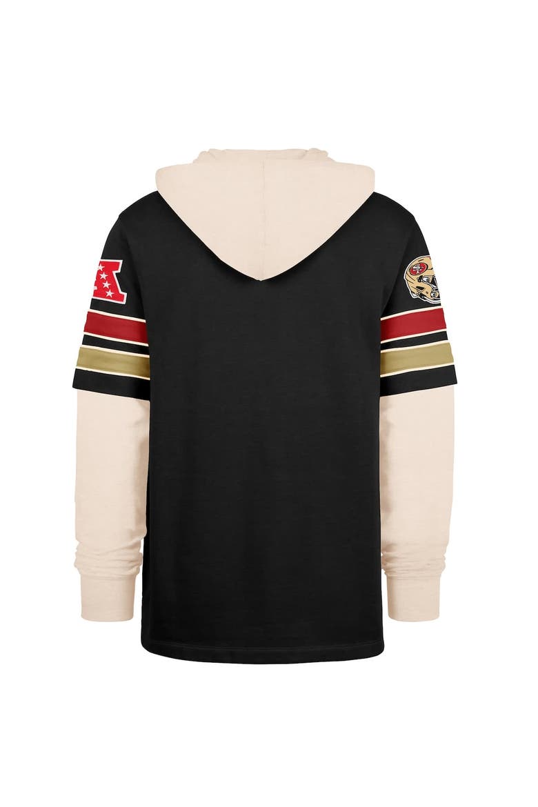 Men's '47  Black San Francisco 49ers Split Zone Cornerback Duo Hoodie, Alternate, color, Black