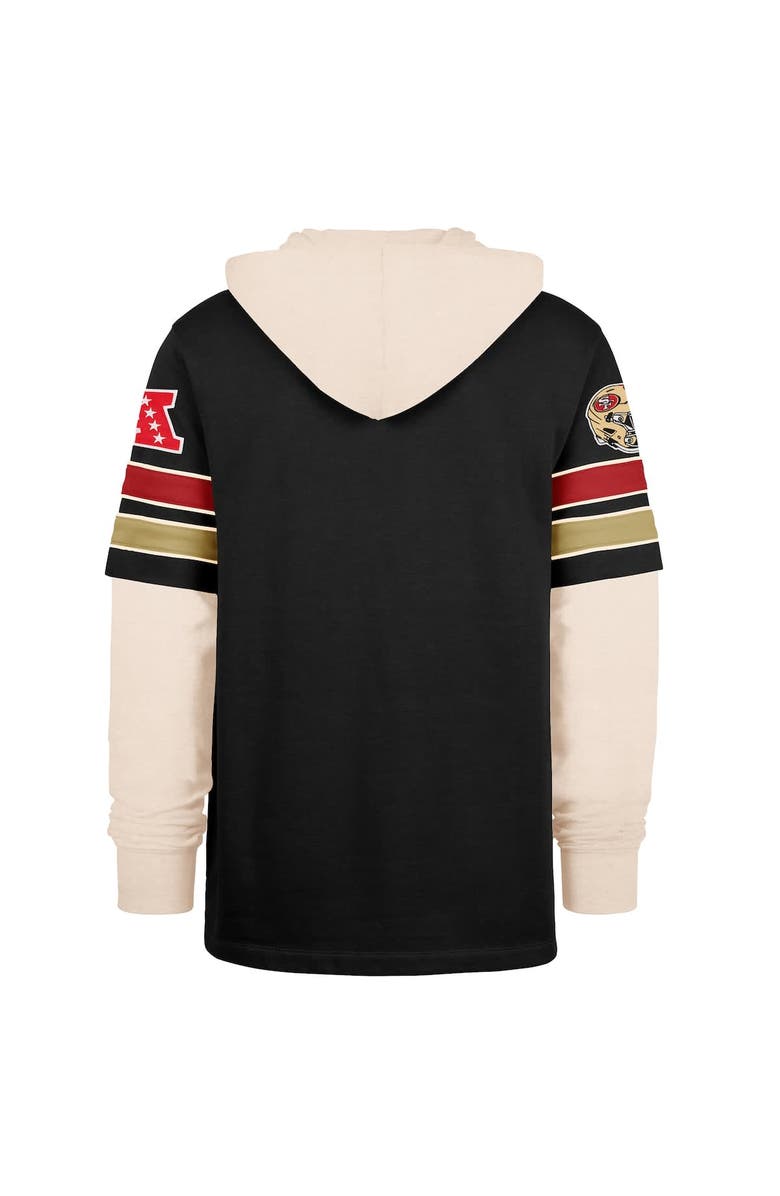 '47 Men's '47  Black San Francisco 49ers Split Zone Cornerback Duo Hoodie, Alternate, color, Black