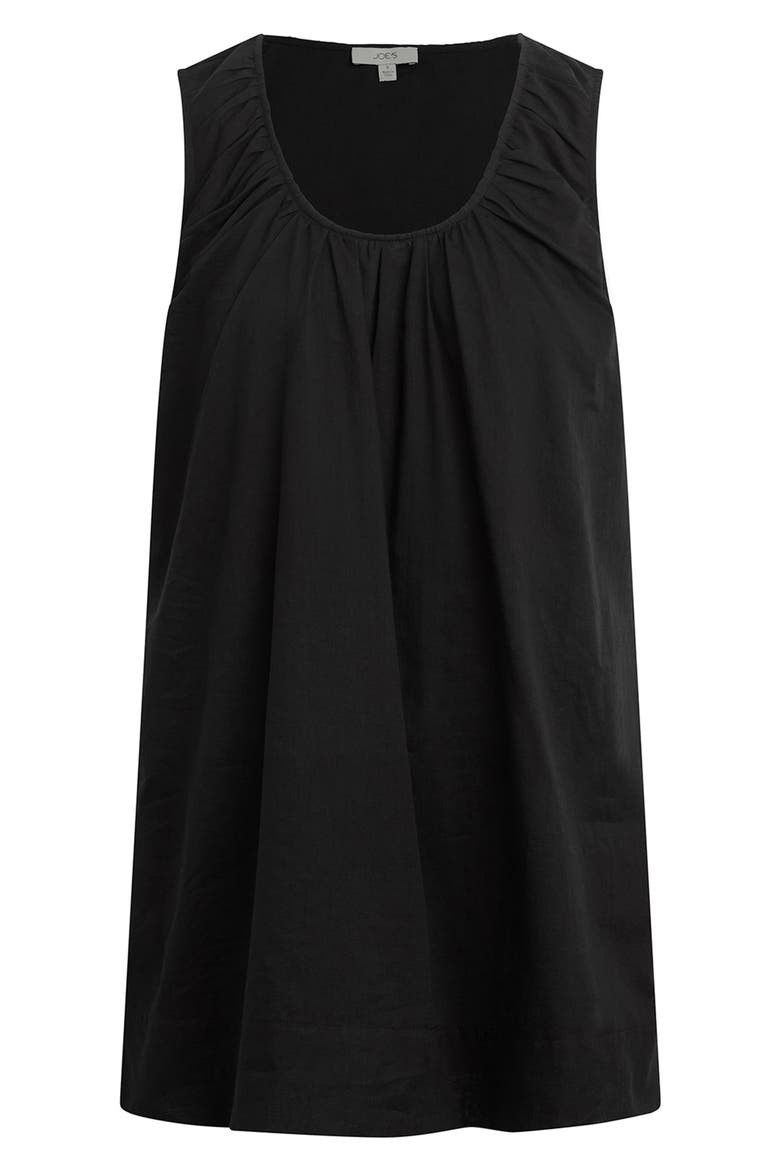 The Ana U-Neck Sleeveless Cotton Voile Minidress, Alternate, color, BLACK