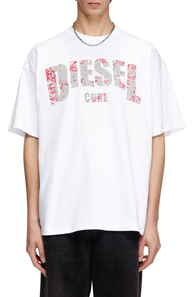 DIESEL<sup>®</sup> Logo Graphic Cotton T-Shirt, Main, color, 