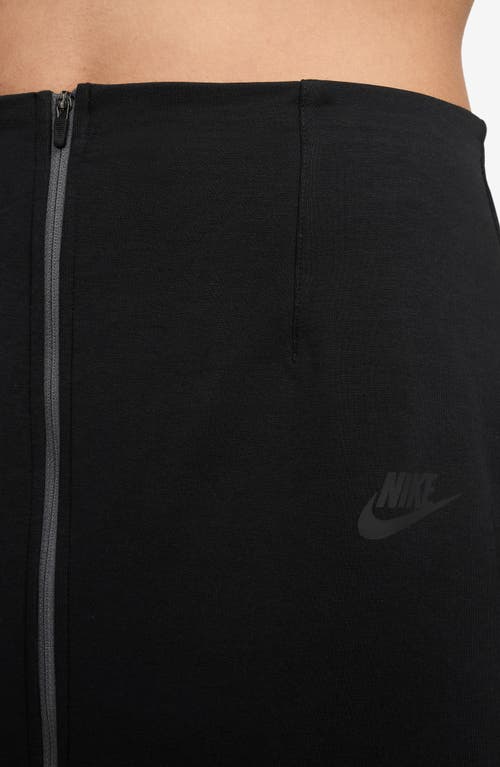 Nike Tech Fleece Maxi Skirt In Black/black