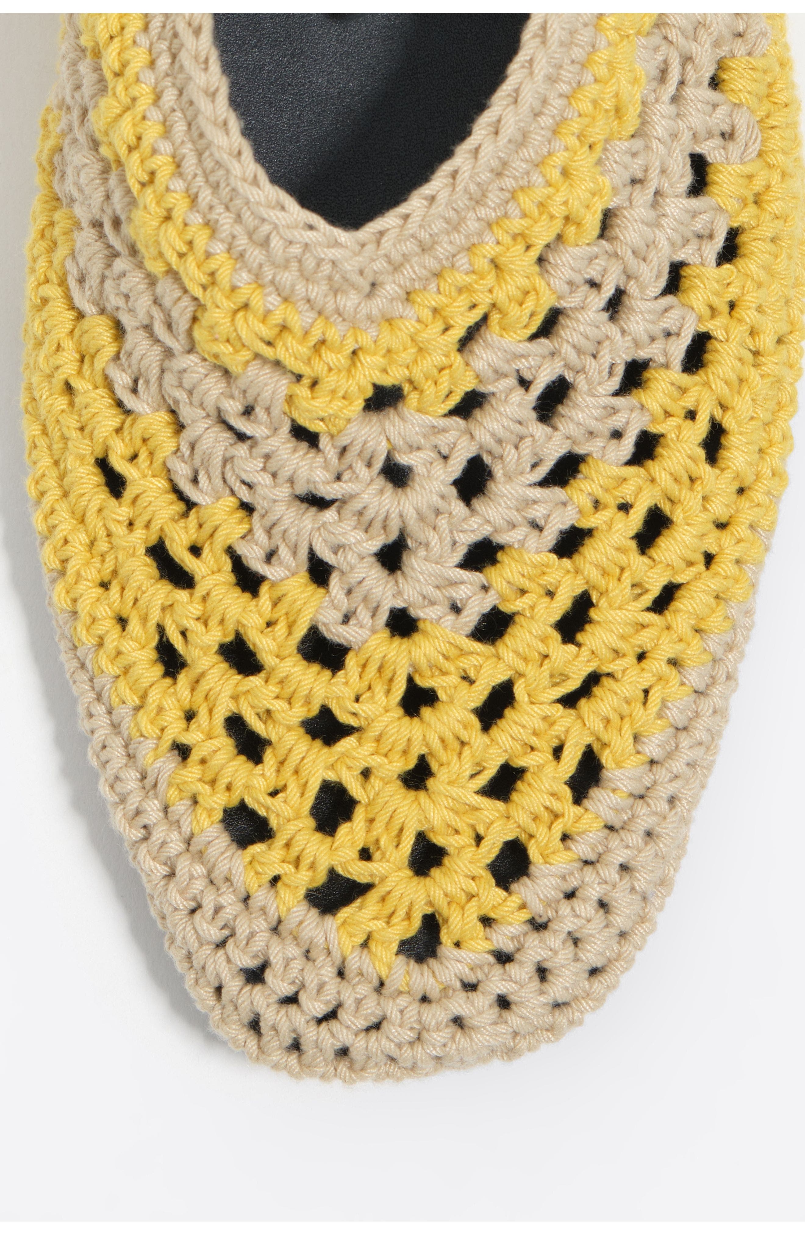 Bimba y Lola Crochet Ballerina Flats, Alternate, color, Yellow