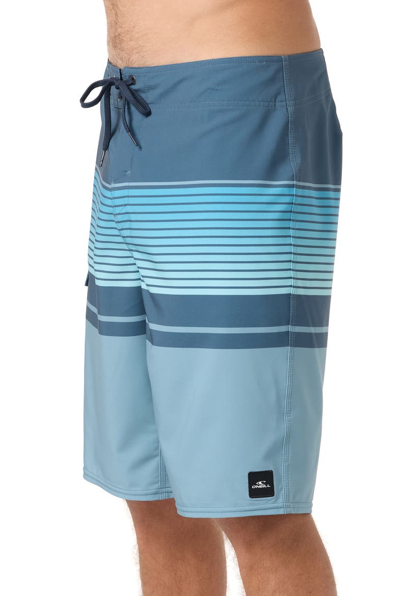 Lennox Stripe Board Shorts, Alternate, color, LEAD