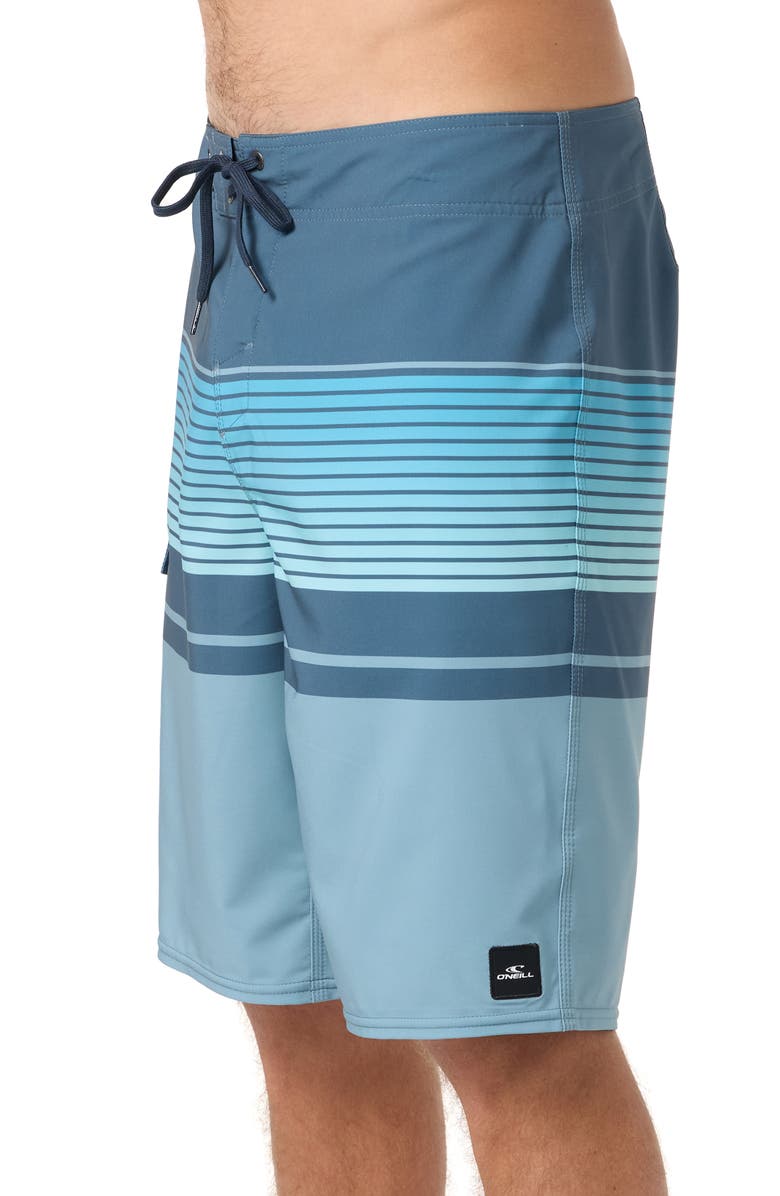 O'Neill Lennox Stripe Board Shorts, Alternate, color, Lead
