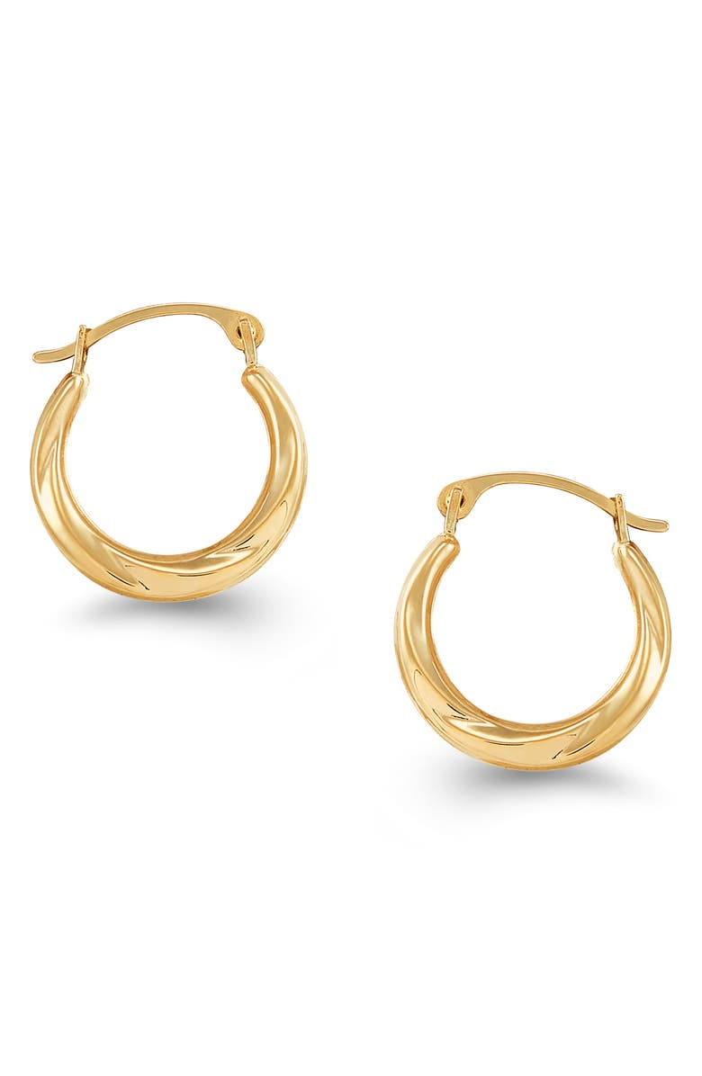 Frankie & Zoe 14K Yellow Gold Oval Hoop Earrings, Alternate, color,