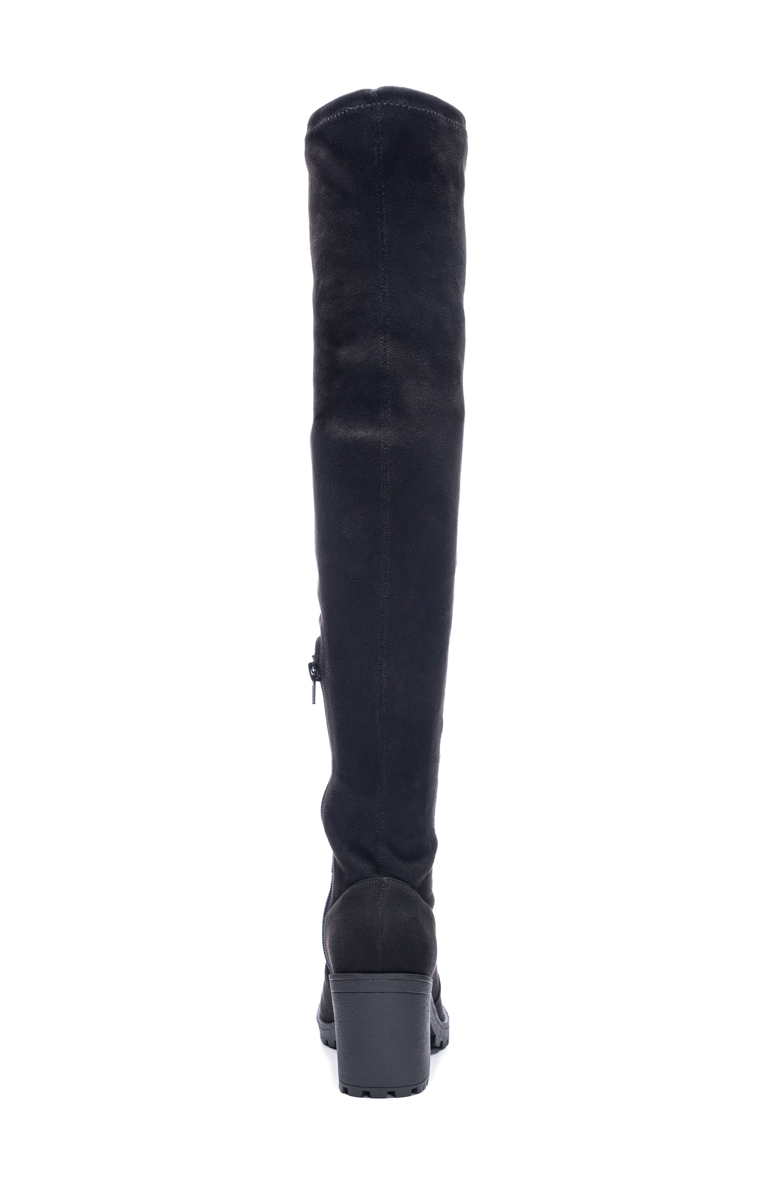 Dirty Laundry Linzy Over the Knee Boot, Alternate, color, Black Suedette