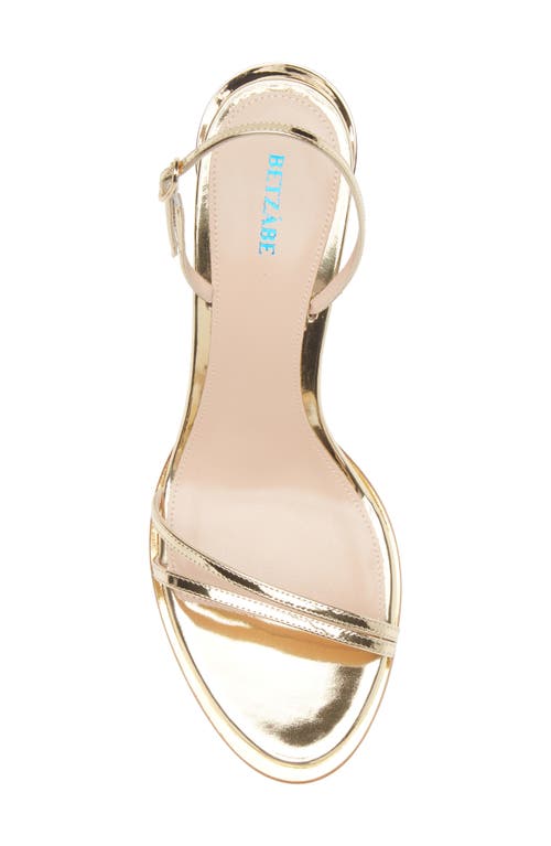 Betzábe Bianca Metallic Slingback Sandal In Animal Print