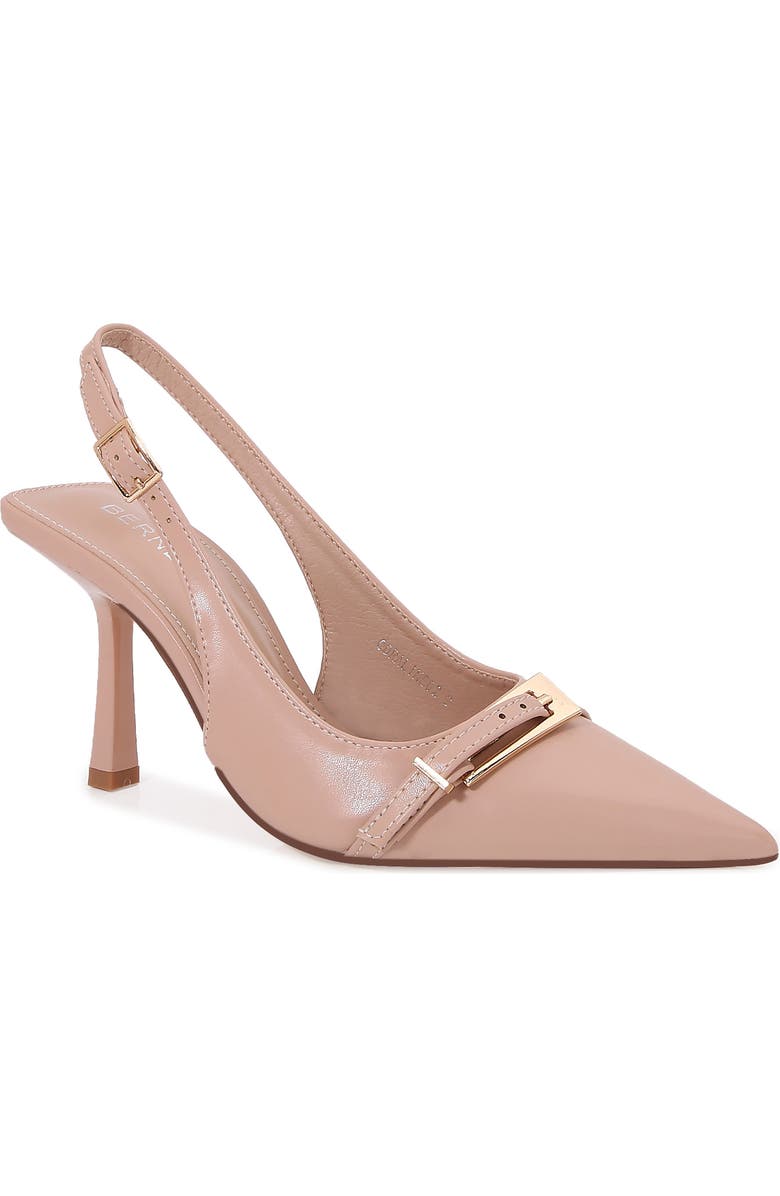 BERNESS Coraline Pointed Toe Slingback Pump, Main, color, Beige
