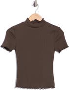Veronica Beard Harden Lettuce Edge Ribbed T-Shirt
