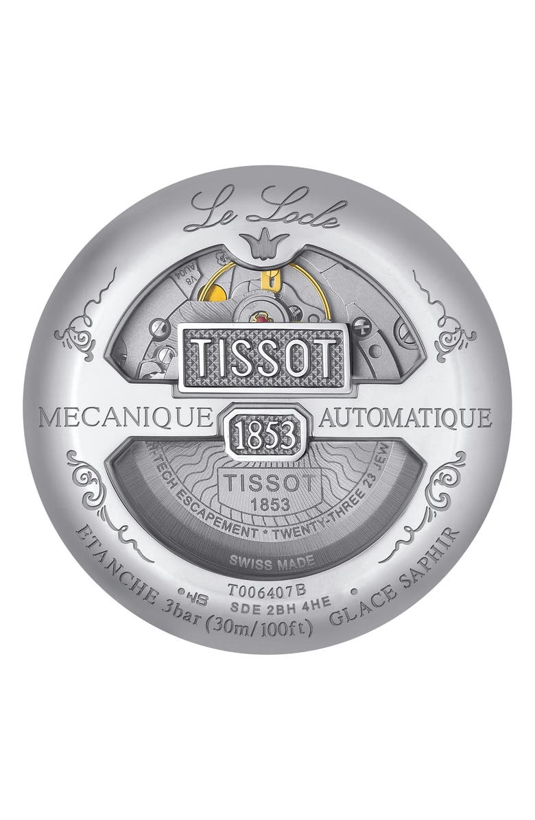 Tissot Le Locle Powermatic 80 Automatic Leather Strap Watch, 39mm, Alternate, color, 