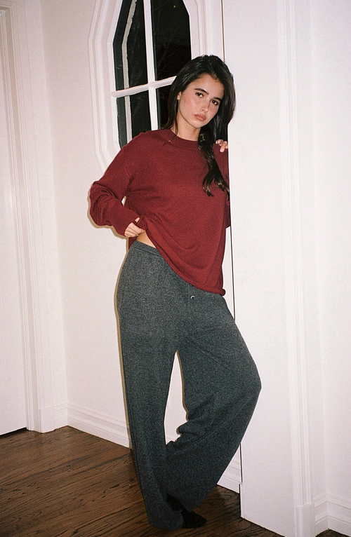 All My Love Abby Sweater In Cranberry