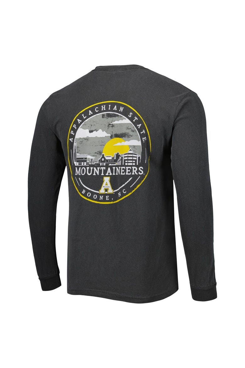 Men's Black Appalachian State Mountaineers Circle Campus Scene Long Sleeve T-Shirt, Alternate, color, Black