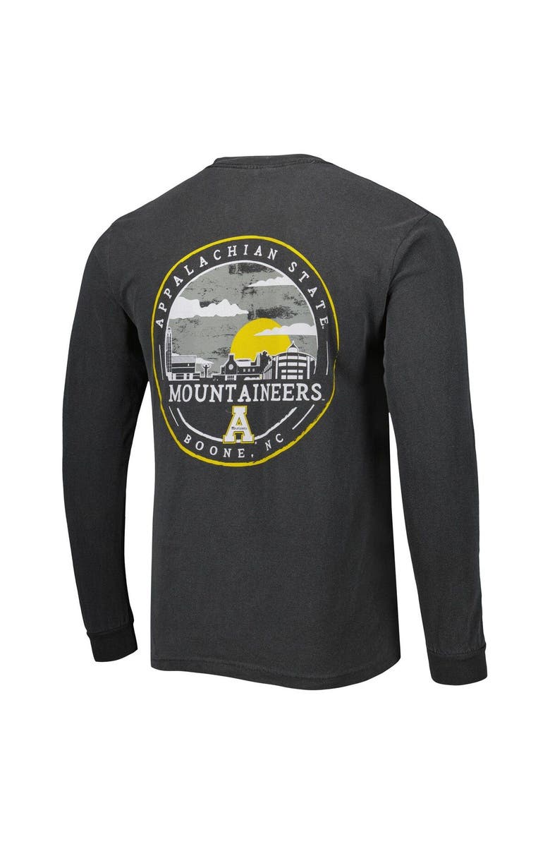 IMAGE ONE Men's Black Appalachian State Mountaineers Circle Campus Scene Long Sleeve T-Shirt, Alternate, color, Black