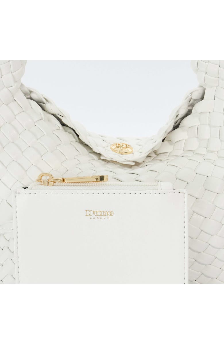 Dune London Dinkydeliberate Woven Top Handle Bag, Alternate, color, White