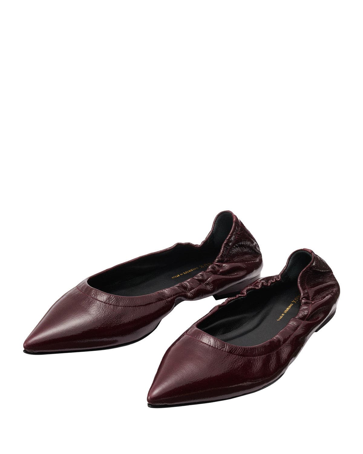 The Roma Ballet Flat, Alternate, color, Merlot Crinkle Patent