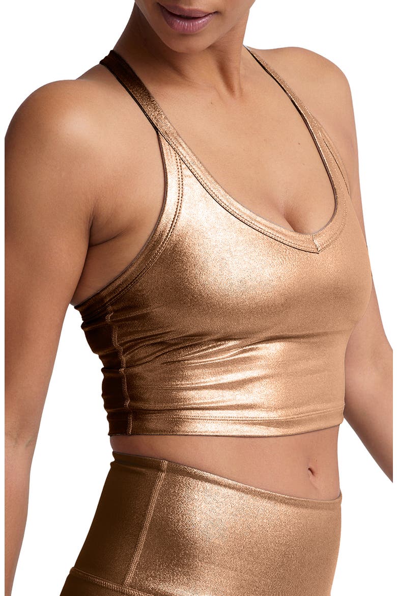 On the Up Crop Tank, Alternate, color, LIQUID FOIL COPPER MULTI