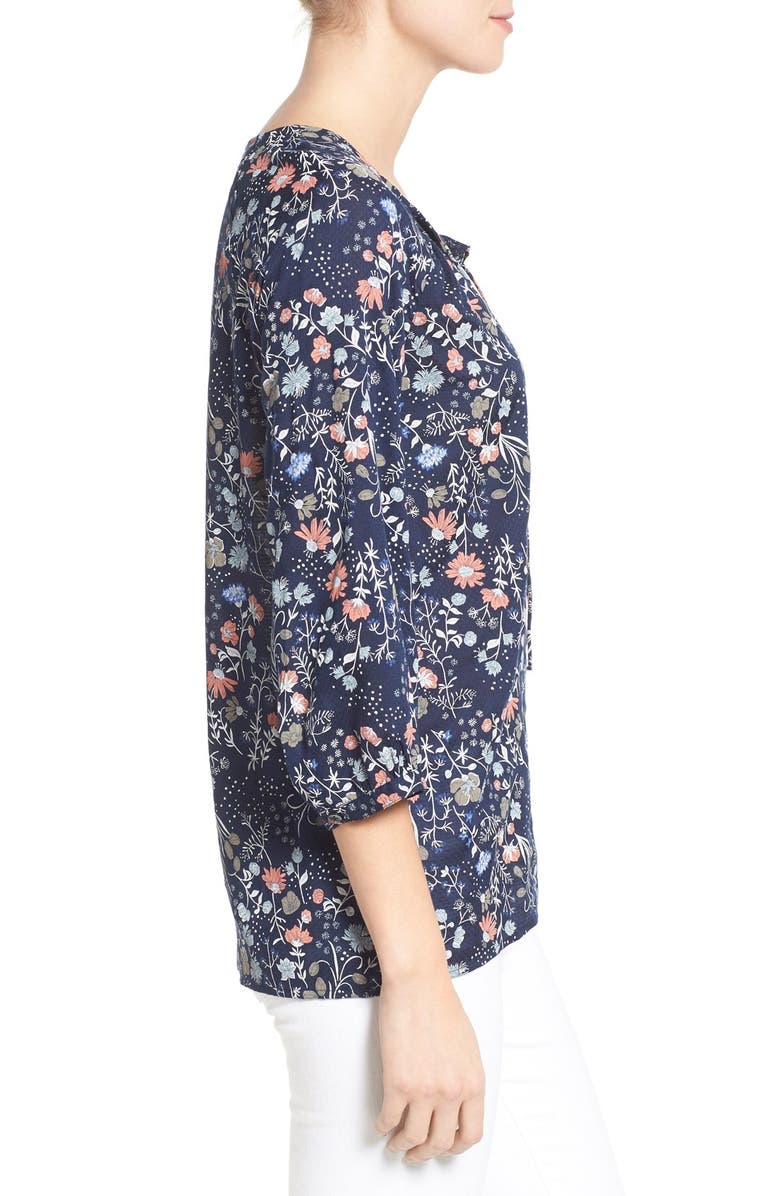 Caslon<sup>®</sup> Print Split Neck Peasant Top, Alternate, color, 