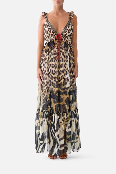Frill Bralette Long Dress