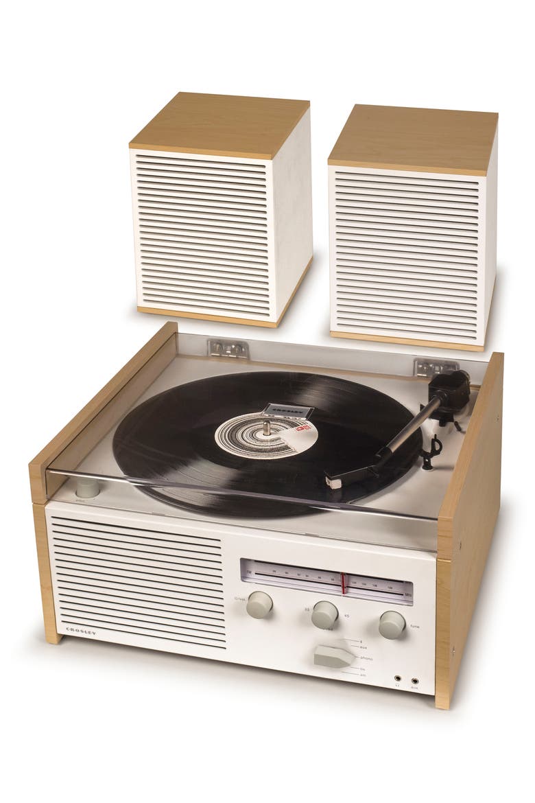 Switch II Turntable & Speakers Entertainment System, Alternate, color, NATURAL